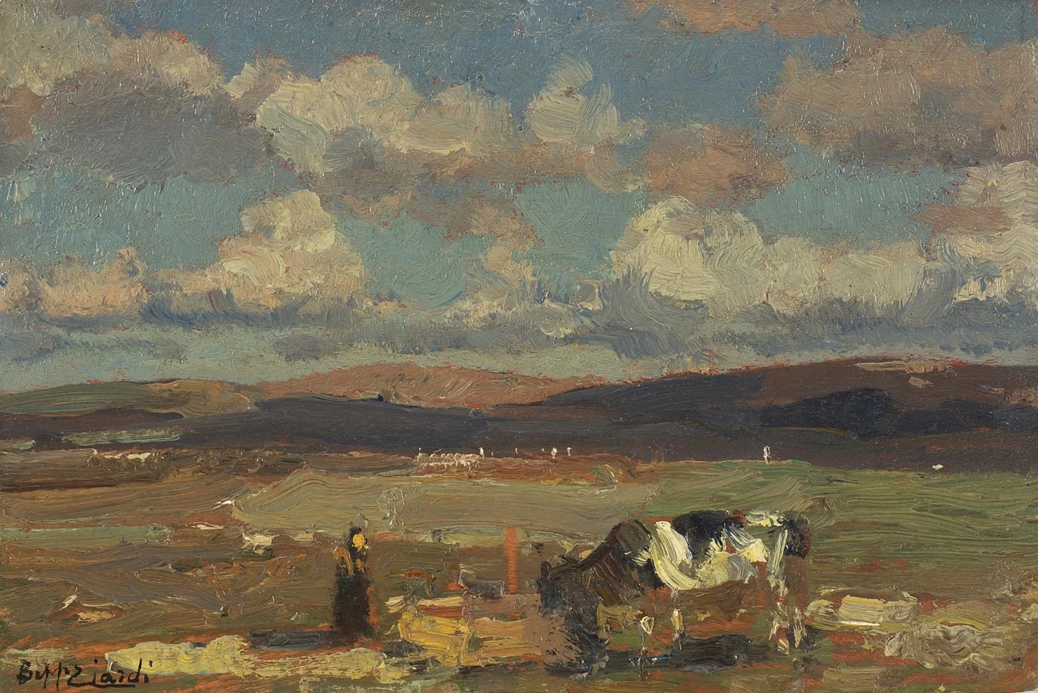 Mucca alla fontana, 1923